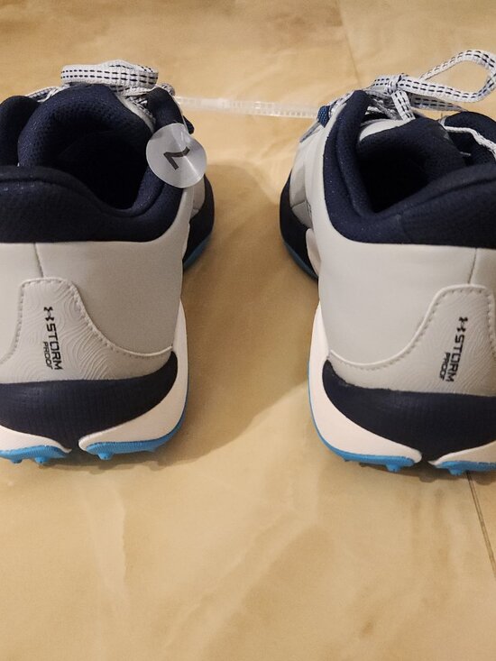 Under Armour Drive Pro Spikeless Golf Shoes Grey Navy Men’s Size 7 US
